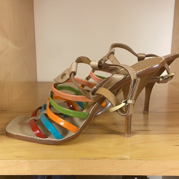 PRADA WOMEN HIGH FASHION SHOES HEELS SIZE EURO 40 MADE IN ITALY - Picture 6 of 9